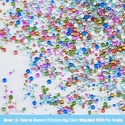 180 г 12-х цветных пузырчатых бусин&nbsp;GLAA-HY0001-21