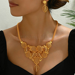 Комплекты серег и ожерелий из винтажного сплава с полыми листьями для женщин&nbsp;BM5299