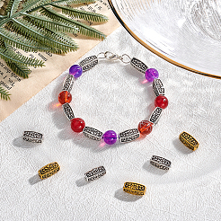 Сплавочные овальные бусины тибетского стиля &nbsp;TIBEB-FH0001-25-RS