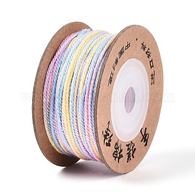 30 м окрашенный сегментный хлопковый шнур для макраме&nbsp;OCOR-T018-01L-1