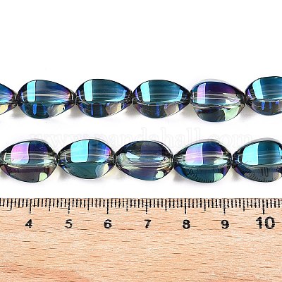 Стеклянные бусины с гальваническим покрытием &nbsp;EGLA-T028-01N-1