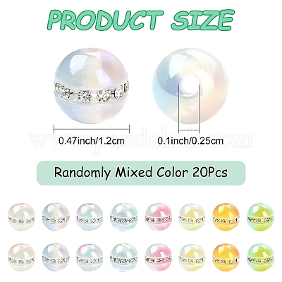 20 шт. бусины из искусственной смолы с эффектом кошачьего глаза&nbsp;RESI-YW0006-08-1