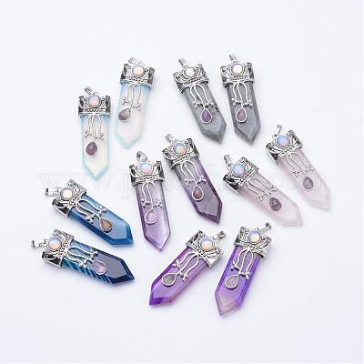 Подвески из натурального и синтетического смешанного камня G-F340-05-1