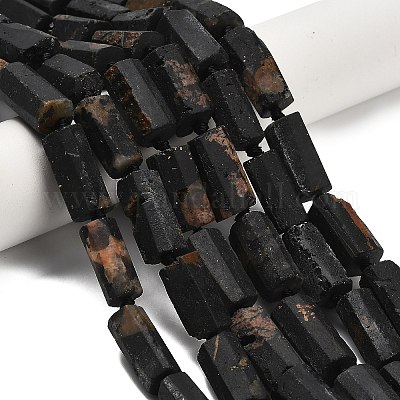 Натуральный черный турмалин бисер нитей&nbsp;G-F716-01-B02-1