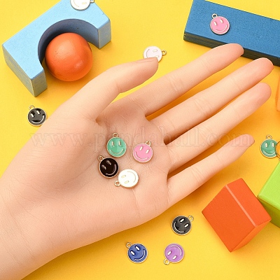 18шт 9 цвета сплава эмаль подвески&nbsp;ENAM-YW0001-97-1