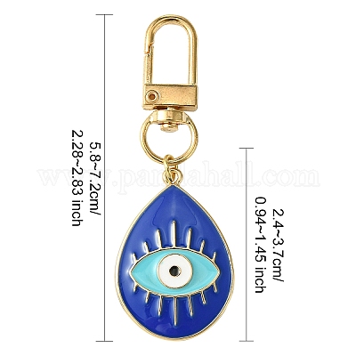 Подвеска-подвеска из сплава эмали в виде слезы со сглазом&nbsp;HJEW-YW00017-01-1