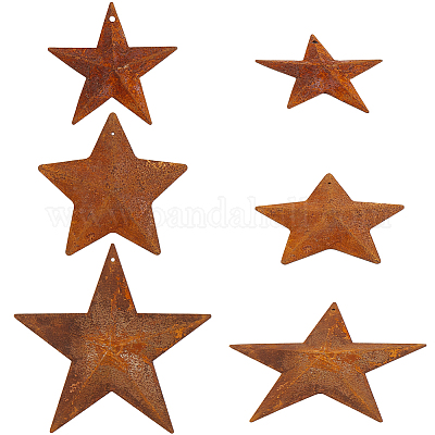 40 шт. 3 стиля звездные ржавые железные большие подвески&nbsp;IFIN-GF0001-13C-1