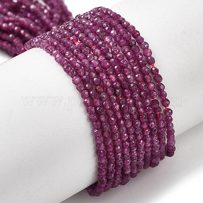 Натуральные рубиновые бисерные пряди&nbsp;G-K366-C09-2mm-1