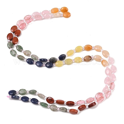 Нити из бусин: вишневый кварц&nbsp;G-Z135-A10-1