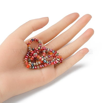 Стеклянные бусины с гальваническим покрытием &nbsp;EGLA-yw0002-C03-1