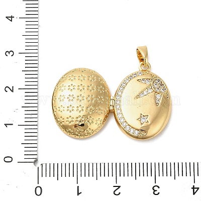 Латунные подвески с микропаве из прозрачного кубического циркония&nbsp;LS-KK-P329-03G-1