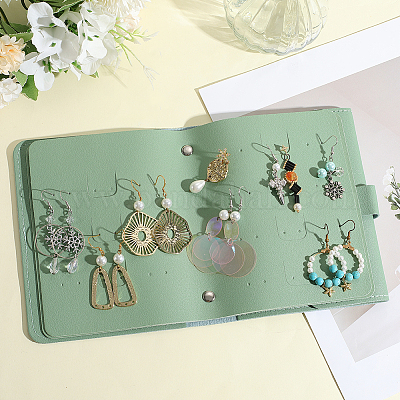 1 шт. мешочки для хранения сережек из искусственной кожи&nbsp;ABAG-CN0001-41B-1