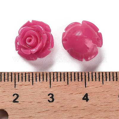 Резные бусины из синтетического коралла&nbsp;CORA-H003-01A-10-1