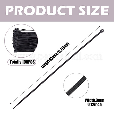 100шт нейлоновые кабельные стяжки&nbsp;TOOL-TA0001-14E-03-1