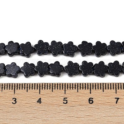 Синтетический синий авантюрин бисер нитей&nbsp;G-B138-C14-01-1