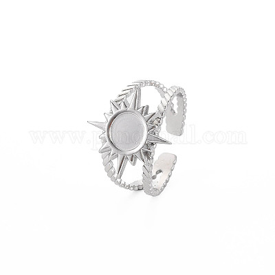 201 нержавеющая сталь открытый манжетный палец оправа эмалированная X-STAS-S119-159A-P-1