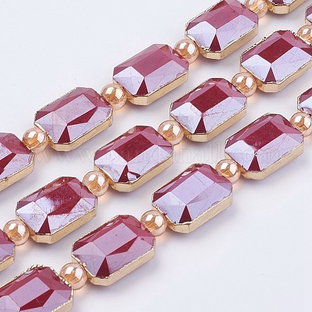 Непрозрачное стекло бисер нитей EGLA-K013-PL-03H-1