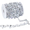 ABS Plastic Cord Beads, Diamond, Silver, 116x90mm, 10m/roll