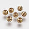 Brass Beads, Round, Fancy Cut, Unplated, 4mm, Hole: 2mm