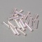 300Pcs Transparent Glass Round Bugle Beads, Round Hole, Lavender Blush, 6~7x2mm, Hole: 0.8~0.9mm
