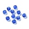 Glass K9 Glass, Imitation Austrian Crystal Beads, Faceted, Round, Blue, 6mm, Hole: 1mm