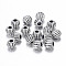 Tibetan Style Spacer Beads, Lead Free & Nickel Free & Cadmium Free, Bicone, Antique Silver Color, 4x4.5mm, Hole: 1mm