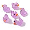 Luminous Plastic Display Decoration, Glow in the Dark Ornaments, Duck, Medium Orchid, 15.5x11x15.5mm