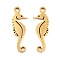 201 Stainless Steel Pendants, Sea Horse, Golden, 17.5x6x1mm, Hole: 1.4mm