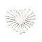 201 Stainless Steel Pendants, Laser Cut, Sun Heart Charm, Stainless Steel Color, 26x30.5x1mm, Hole: 1.6mm