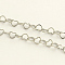 Tarnish Resistant 304 Stainless Steel Heart Link Chains, with Spool, for Necklace Making, Soldered, Stainless Steel Color, 3.7x4.6x0.5mm, about 82.02 Feet(25m)/roll