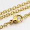 304 Stainless Steel Cable Chain Necklaces, with Lobster Claw Clasps, Golden, 17.7 inch(45cm), 1.5mm