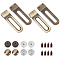 1 Set Aluminium Alloy Slider, for Bag Straps Replacement Accessories, Antique Bronze, 77.5x23x6.5mm, Hole: 2mm