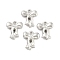 CCB Plastic Pendant, Bowknot, Platinum, 16x13x3mm, Hole: 1.5mm, about 1851pcs/500g