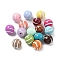 Spray Painted Opaque Acrylic Beads, Round, Mixed Color, 15.5mm, Hole: 2mm, about 223pcs/500g