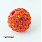 Polymer Clay Rhinestone Beads, Pave Disco Ball Beads, Grade A, Round, Half Drilled, Hyacinth, 10mm, Hole: 1mm