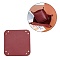 PVC Leather Storage Tray Box with Snap Button, for Key, Phone, Coin, Wallet, Watches, Square, FireBrick, 200x200x1.5mm