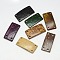 Dyed Wood Jewelry Findings Coconut Chandelier Components Links, Rectangle, Mixed Color, 40x20x3~5mm, Hole: 2mm