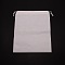 Non Woven Pouches, Drawstring Bag, Rectangle with Chinese Character Fu, White, 27.85x19.8x0.5cm