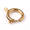 Ion Plating(IP) 304 Stainless Steel Spring Ring Clasps, Golden, 19x13.8x2.5mm, Hole: 3mm