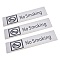 430 Stainless Steel Sign Stickers, with Double Sided Adhesive Tape, for Wall Door Accessories Sign, Rectangle with No Smoking, Stainless Steel Color, 5x17.15x0.2cm, 3pcs