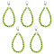 Acrylic Pendant Decorations, with Alloy Swivel Clasps, Olive Drab, 145mm, 5pcs/set