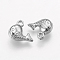 CCB Plastic Pendants, Fish Charms, Platinum, 13x12x5mm, Hole: 2mm