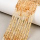 Нити из нагретых натуральных цитриновых бусин&nbsp;G-B175-A05-2x4mm-1