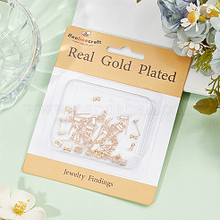 30 шт. 3-х стилевые латунные серьги-гвоздики с кубическим цирконием&nbsp;KK-BBC0012-68