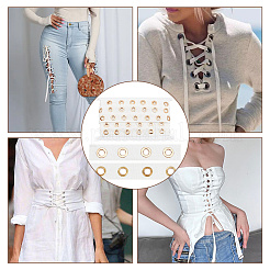 1-прядный хлопковый шнур с латунными люверсами с золотым напылением&nbsp;DIY-WH0304-640