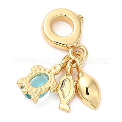 Латунные микро проложить кубического циркония подвески&nbsp;KK-D027-06G