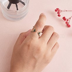 Кольцо-манжета из прозрачного кубического циркония с крест-накрест&nbsp;X1-RJEW-T016-36G-01