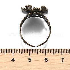 Античный бронзовые компоненты латунь филигрань кольцо&nbsp;X-KK-E477-AB-NF