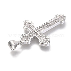 Латунные микропаве прозрачные подвески с фианитом&nbsp;ZIRC-O038-05P