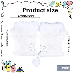 1 пара замшевых перчаток без пальцев&nbsp;AJEW-CY0002-16B